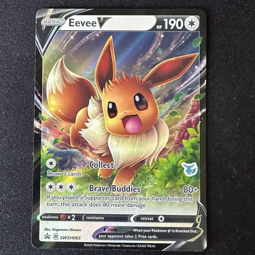 Eevee V SWSH065 Black Star Promo Holo Pokemon Card 2020  Lp+ / NM